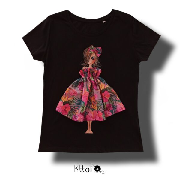 T-Shirt Diletta Flowers Black